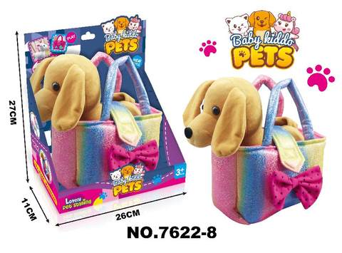 Tote bag plush toy dog