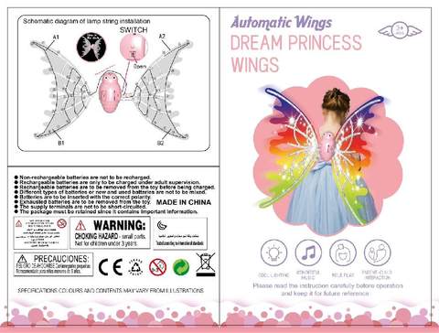 Wings of Dream Princess-DIY assembles Elf Electric Wings with Lights (large Box)