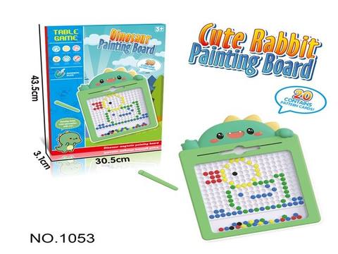 Children's family, magnetic pen movement, dinosaur drawing board, parent-child interactive desktop exercise, pen holding games, learning board large
