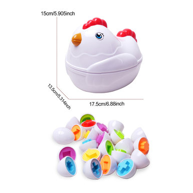 Drag Puzzle Chicken-Shape Pair
