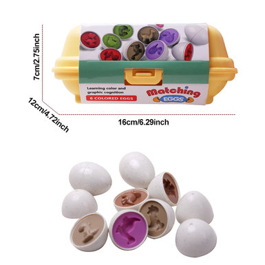 6 dinosaur paired eggs/2 mixed eggs