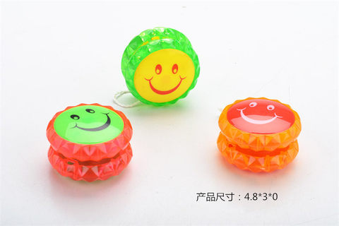 Free toy transparent smiley face yo-yo toy YOYO ball toy