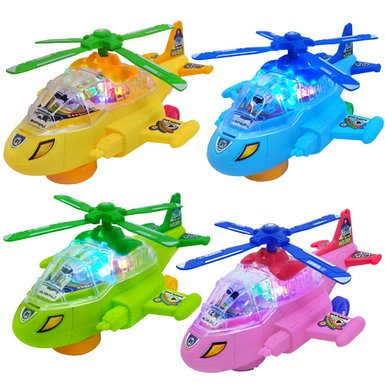 Light and music electric helicopter