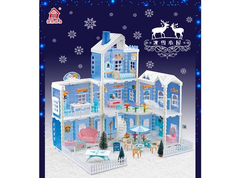 Children have toys, girls, princesses, building blocks, villas, castles, dolls, birthday gifts, ice and snow Aisha