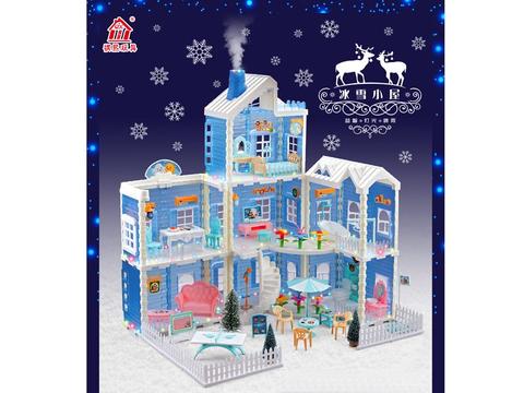 Gift assembly building blocks girl magic villa series Aisha ice and snow princess castle children's educational toys