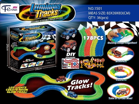 178PCS luminous electric railcar toy electric toy