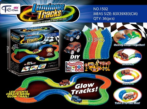 233PCS luminous electric railcar toy electric toy