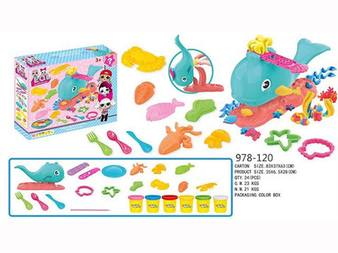 Surprise dolphin colorful clay toys