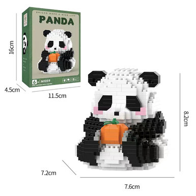 Panda doll building block toys micro-particle building block educational toys