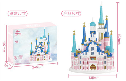 Castle building block toys micro-particle building blocks educational toys
