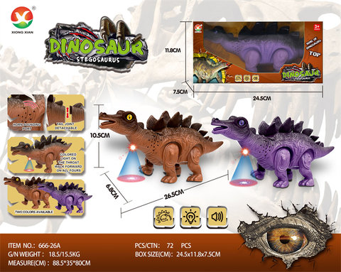 Electric stegosaurus toys (with colorful lights, simulated calls)