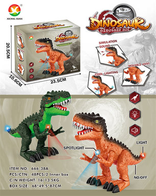 Electric Tyrannosaurus Rex toys (simulated dinosaur calls, lights)