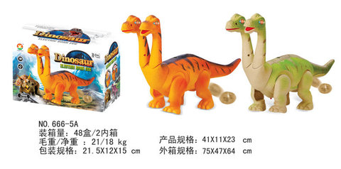 Electric double-headed Brachiosaurus Toys (simulated calls, colorful lights, raw eggs)