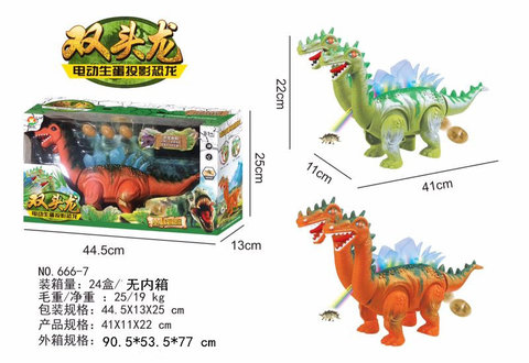 Electric Dinosaur Toys (with music, colorful lights, projection, raw eggs)