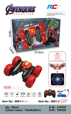 Iron Man Butterfly flowering Light remote Control stunt car remote Control car Toy