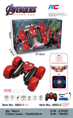 Spider-Man Butterfly Blossom subtitles Lighting Music remote Control stunt car remote Control car Toy
