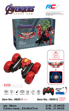 Iron Man Butterfly flowering Light remote Control stunt car remote Control car Toy