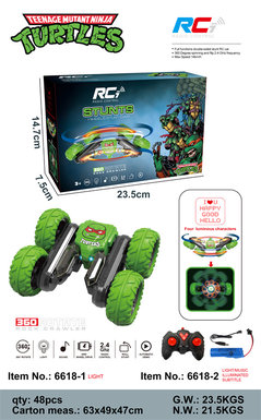 Ninja turtle butterfly blooming light remote control stunt car remote control car toy