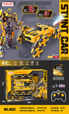 Transformers spray six-wheel stunt car remote control car toy