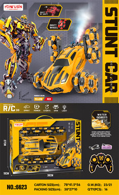 Transformers spray eight-wheel stunt car remote control car toy