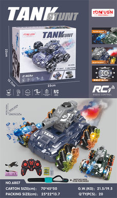 Four-wheel remote control stunt tank water bomb car toy remote control car toy (metallic style)