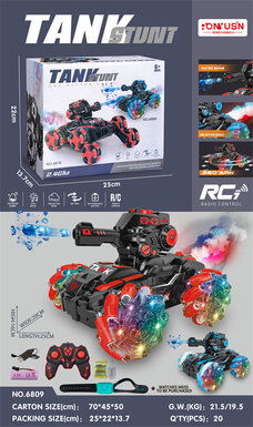 Four-wheel remote control stunt tank water bomb car toy remote control car toy