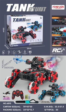 Six-wheel remote control stunt tank water bomb car toy remote control car toy