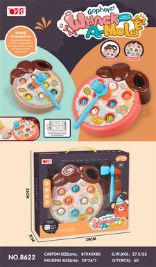 Orange whack-a-mole electric toy (music)