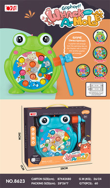 Cute Frog-Whack Electric Toy (Spinning, Music)
