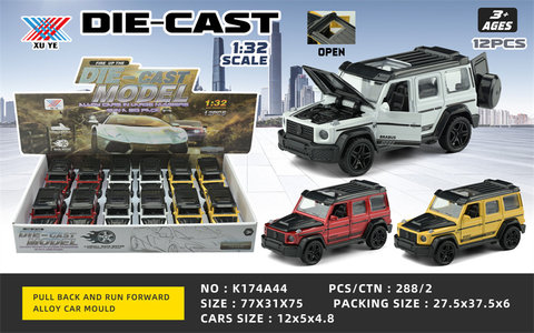 1:32 alloy model Mercedes-Benz G five-door return force alloy car toy return force toy (12 sets)
