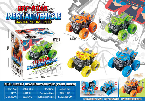 Classic double inertia stunt motorcycle inertia toy