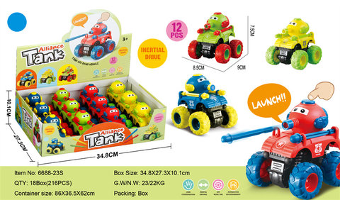 Dual inertia stunt tank car inertia toys (pack of 12 pcs)