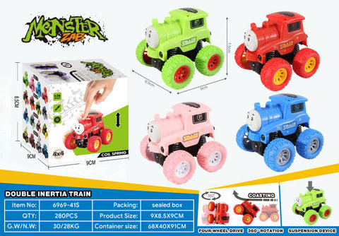 Double Inertia Locomotive Stunt Car (English Version) Inertia Toy