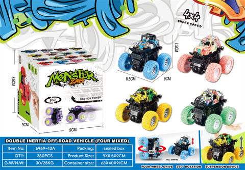 Graffiti Double Inertia Stunt Car (English version) Inertia Toy