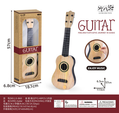 Large imitation log guitar toys music toys musical instruments toys