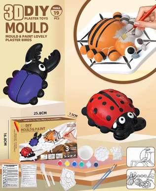 3D 3D DIY insect plaster painted toy