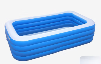 400CM four-ring flat-bottomed blue and white swimming pool