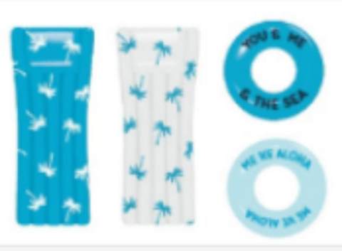 Swimming four-piece set 2 floating rafts +2 swimming rings