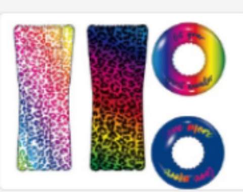 Swimming four-piece set 2 floating rafts +2 swimming rings