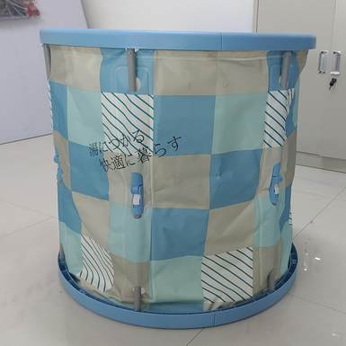 70*66 Patent Folding Bath Bucket, Bath Bucket-Blue