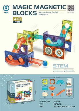 Magic Magnetic Park Educational Building Blocks Toy (Magnetic Ball Track Building Blocks) 40pcs