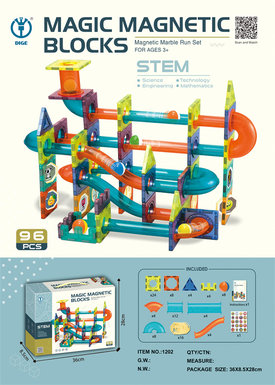 Magic Magnetic Park Educational Building Blocks Toy (Magnetic Ball Track Building Blocks) 96pcs
