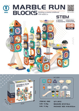 Slide track park puzzle building block toys (ball track building blocks) 156pcs