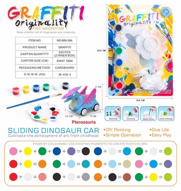 DIY graffiti painted dinosaur painting toy educational toy