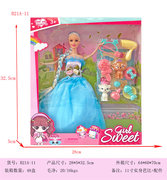 11寸实身芭比+配件 芭比娃娃玩具 公仔玩具