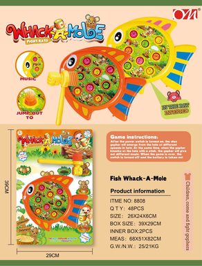 Electric fish music whacking a mouse electric toy