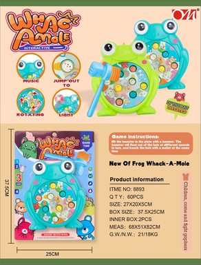 New cute frog electric whack electric toy